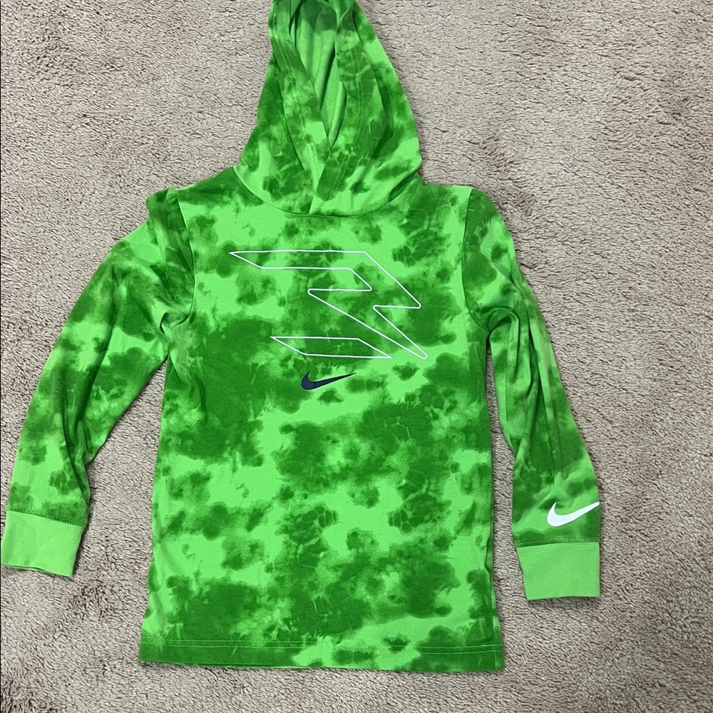 Nike Kids Tie-Dye Green Long Sleeve Tee